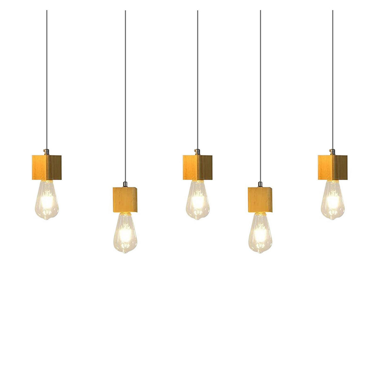 HÄNGELEUCHTE Brunhilde 60/6/6 cm - Braun, Holz (60/6/6cm) - Nettlife