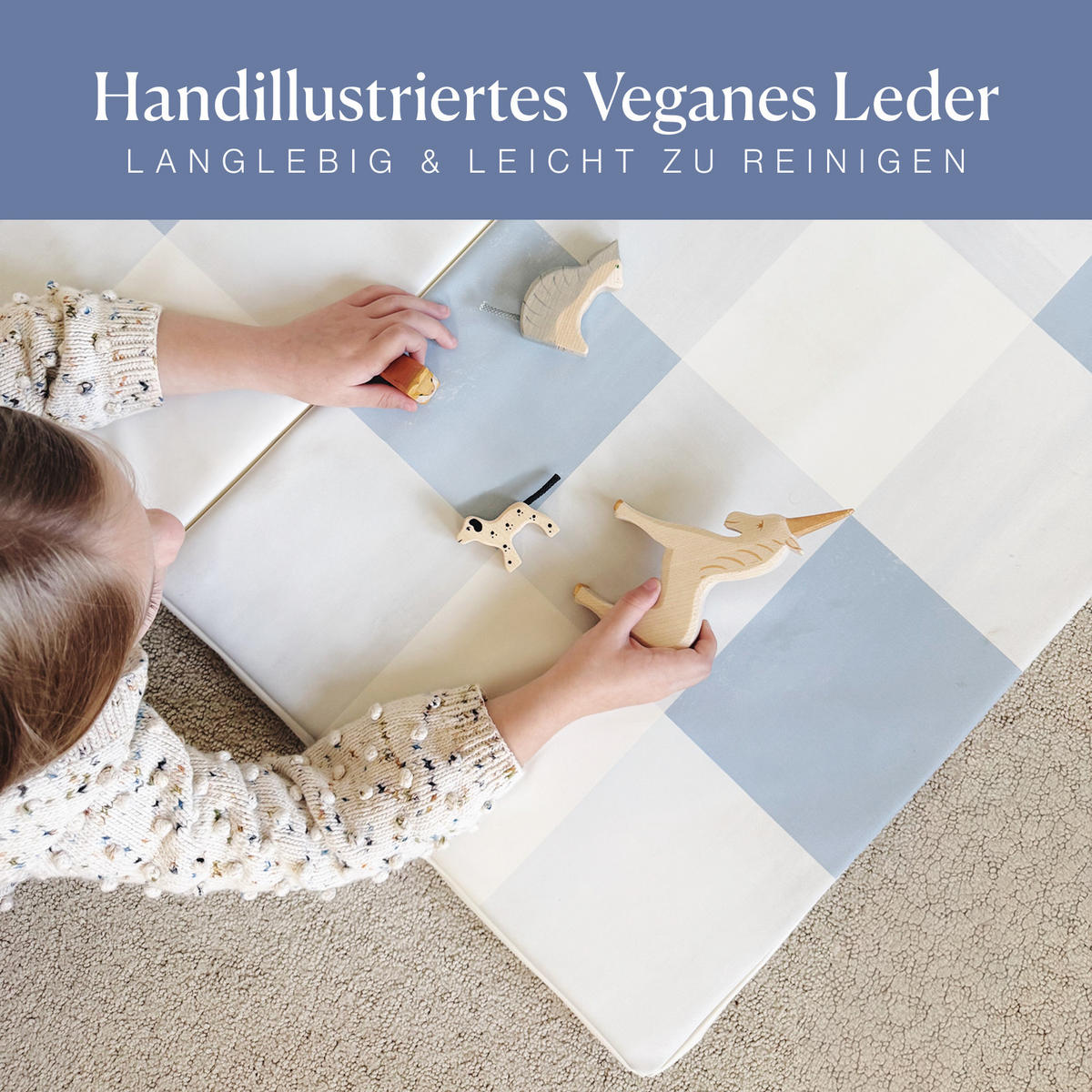 SPIELMATTE Arden Tide blau 122x183 - Blau, Kunststoff (122/183cm)