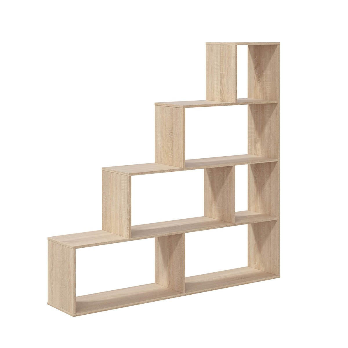 TREPPENREGAL 6 Fächer klum 29/145/145 cm - Eichefarben, Holzwerkstoff (145/145/29cm) - Calicosy