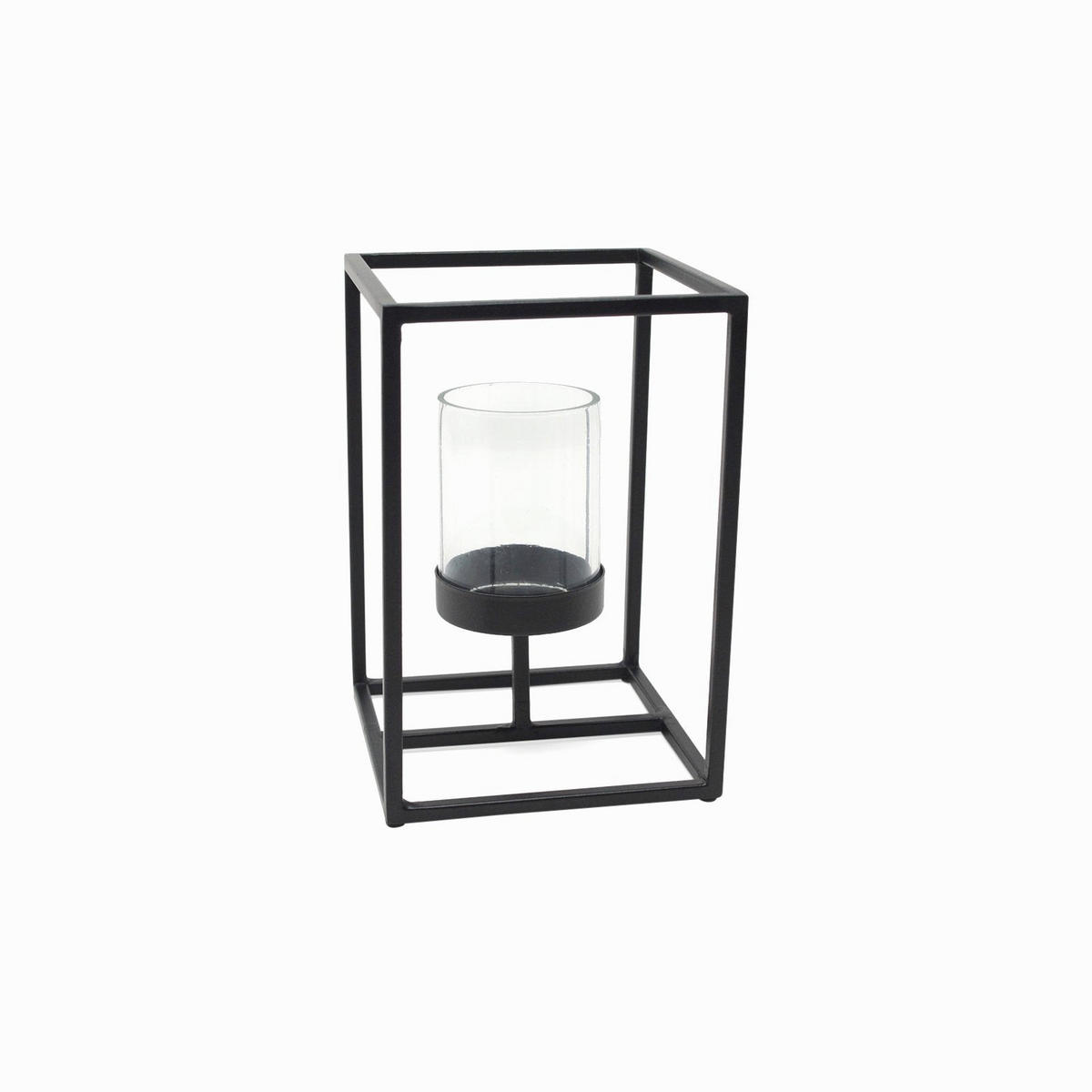 TEELICHTHALTER Anila aus Eisen in Schwarz 10/15 cm - Schwarz, Metall (10/15/10cm) - LaLe Living