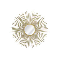 WANDSPIEGEL Gold 80/80 cm - Goldfarben, Metall (7.5/80/3cm) - KUNSTLOFT