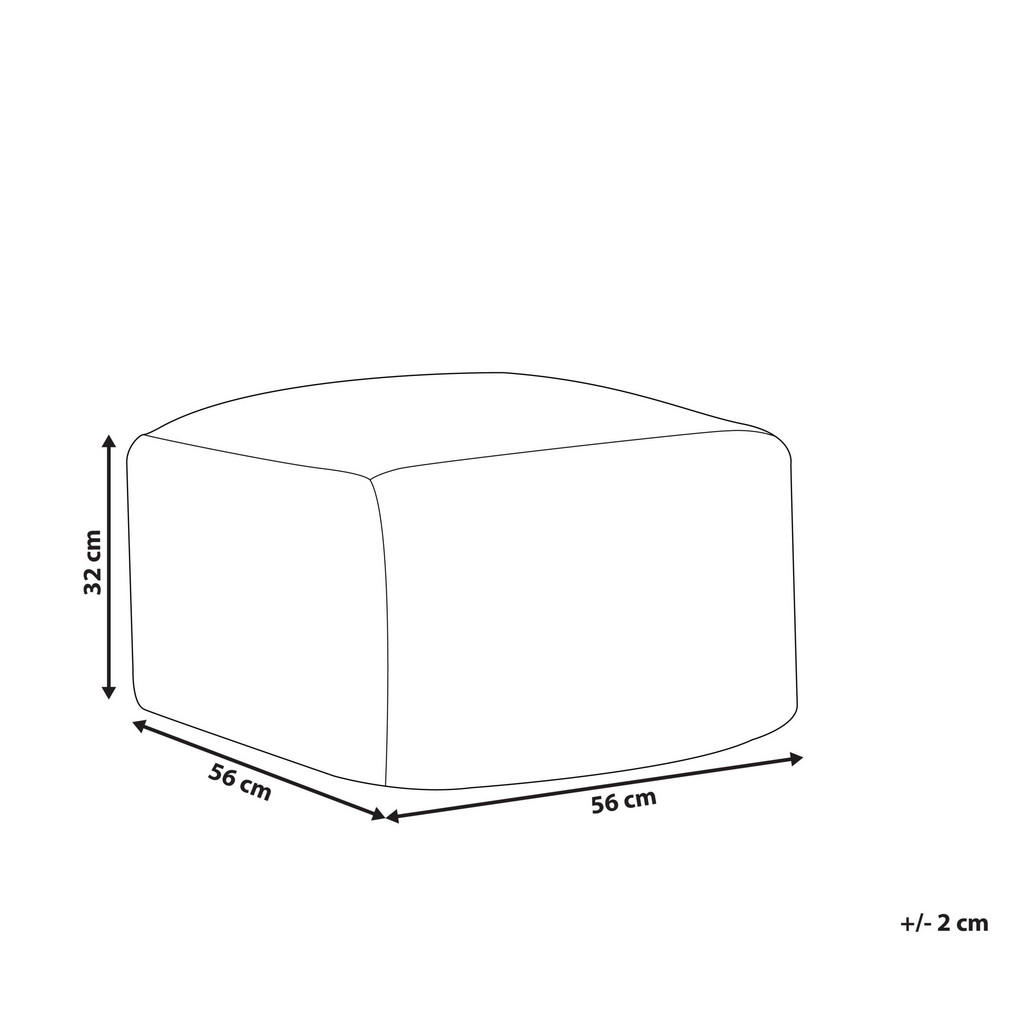 Thumbnail - Beliani Pouf, Schwarz, Textil, 1-Sitzer, Quadratisch, 56x32x56 cm, Wohnzimmer, Hocker, Poufs