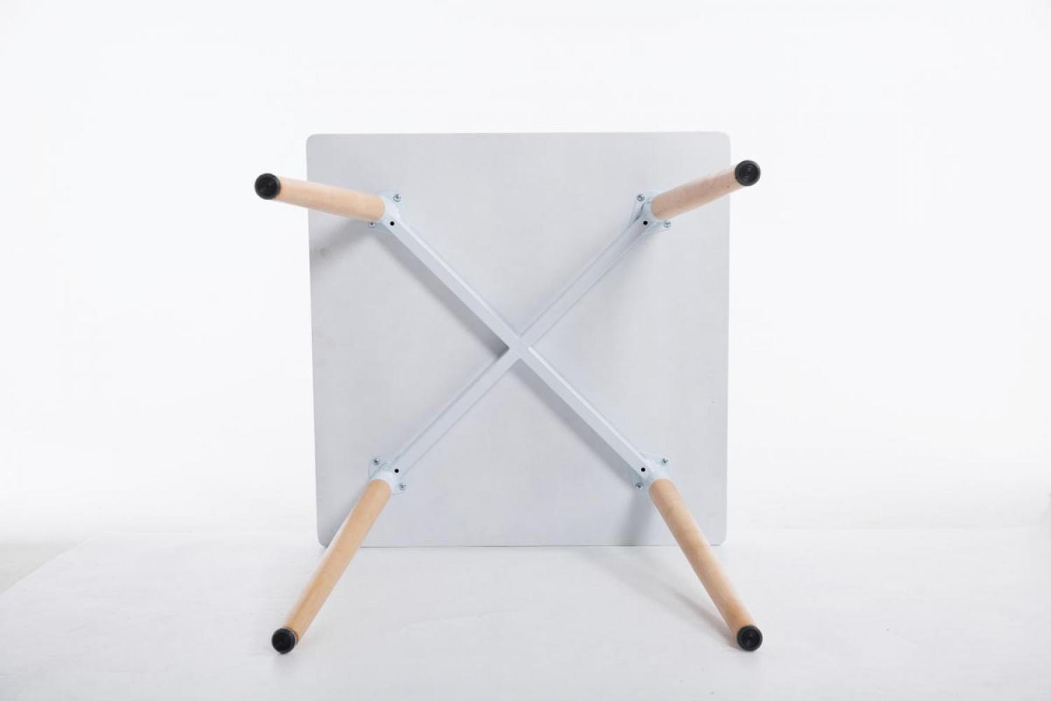 KONSOLENTISCH eckig 80/80/75 cm Holz natura - Eukalyptusholzfarben, Holz (80/80/75cm) - CLP
