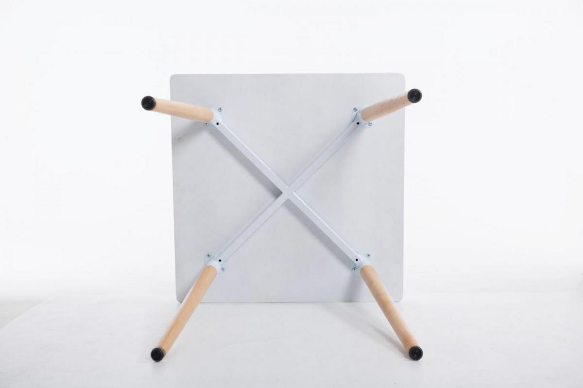 KONSOLENTISCH eckig 80/80/75 cm Holz natura - Eukalyptusholzfarben, Holz (80/80/75cm) - CLP