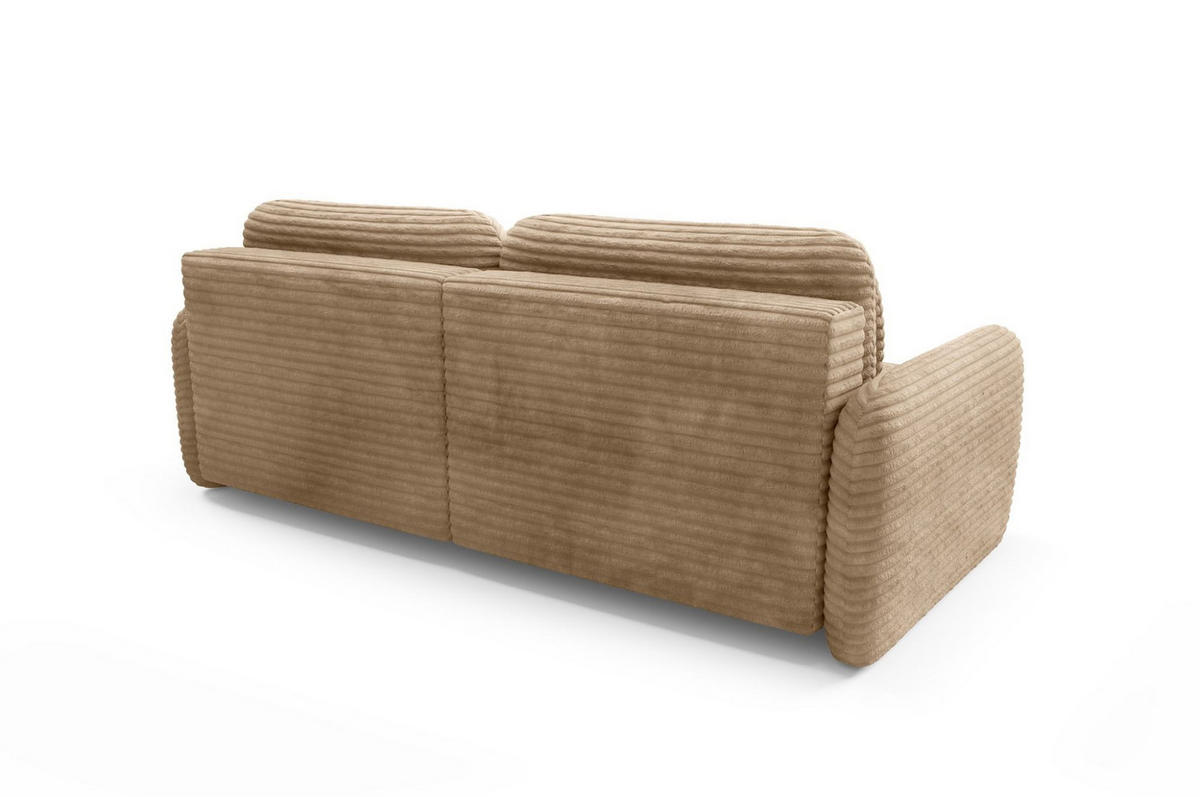 ECKSOFA Simone Mit Schlaffunktion - Hellbraun, Holzwerkstoff/Textil (165/240cm) - Fun Möbel