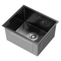 SPÜLBECKEN aus Edelstahl 34x40 cm Anthrazit mit Siphon - Anthrazit, Metall (34/20/40cm) - ML-DESIGN