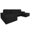 WOHNLANDSCHAFT Totti U - Schwarz, Holz/Textil (313/85/144cm) - Sofnet