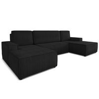 WOHNLANDSCHAFT Totti U - Schwarz, Holz/Textil (313/85/144cm) - Sofnet