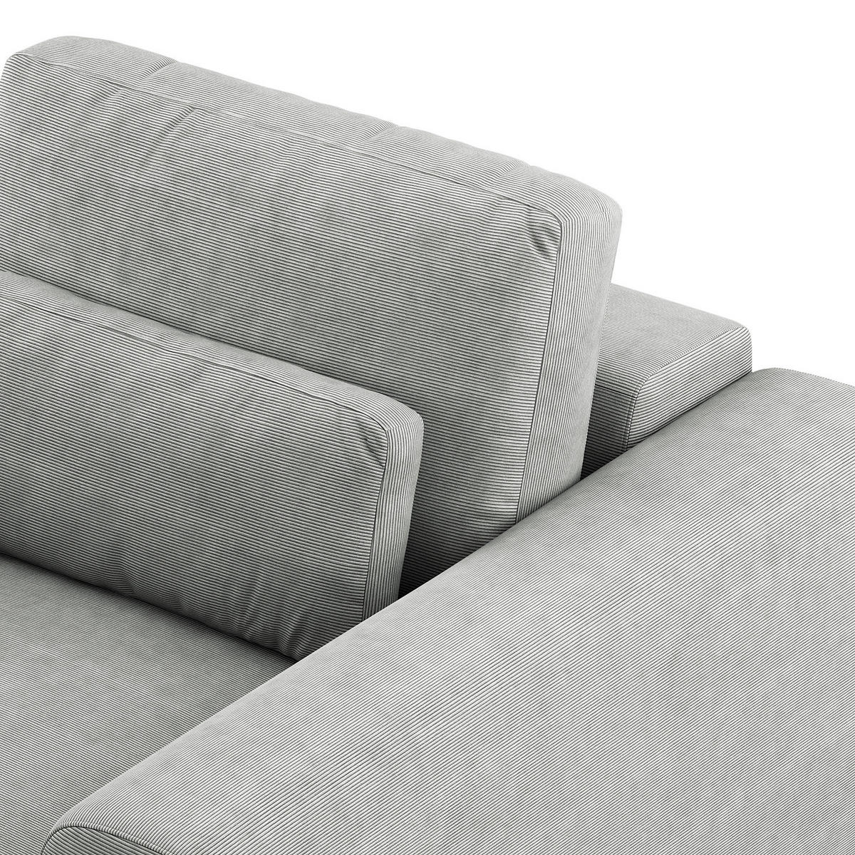 SESSEL - Hellgrau/Schwarz, Kunststoff/Textil (116/80/117cm) - home24