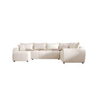 WOHNLANDSCHAFT MOLISA U PLUS Cosmic 10 Rechts mit Schlaffunktion - Beige, Textil (303/82/208cm) - Bedante
