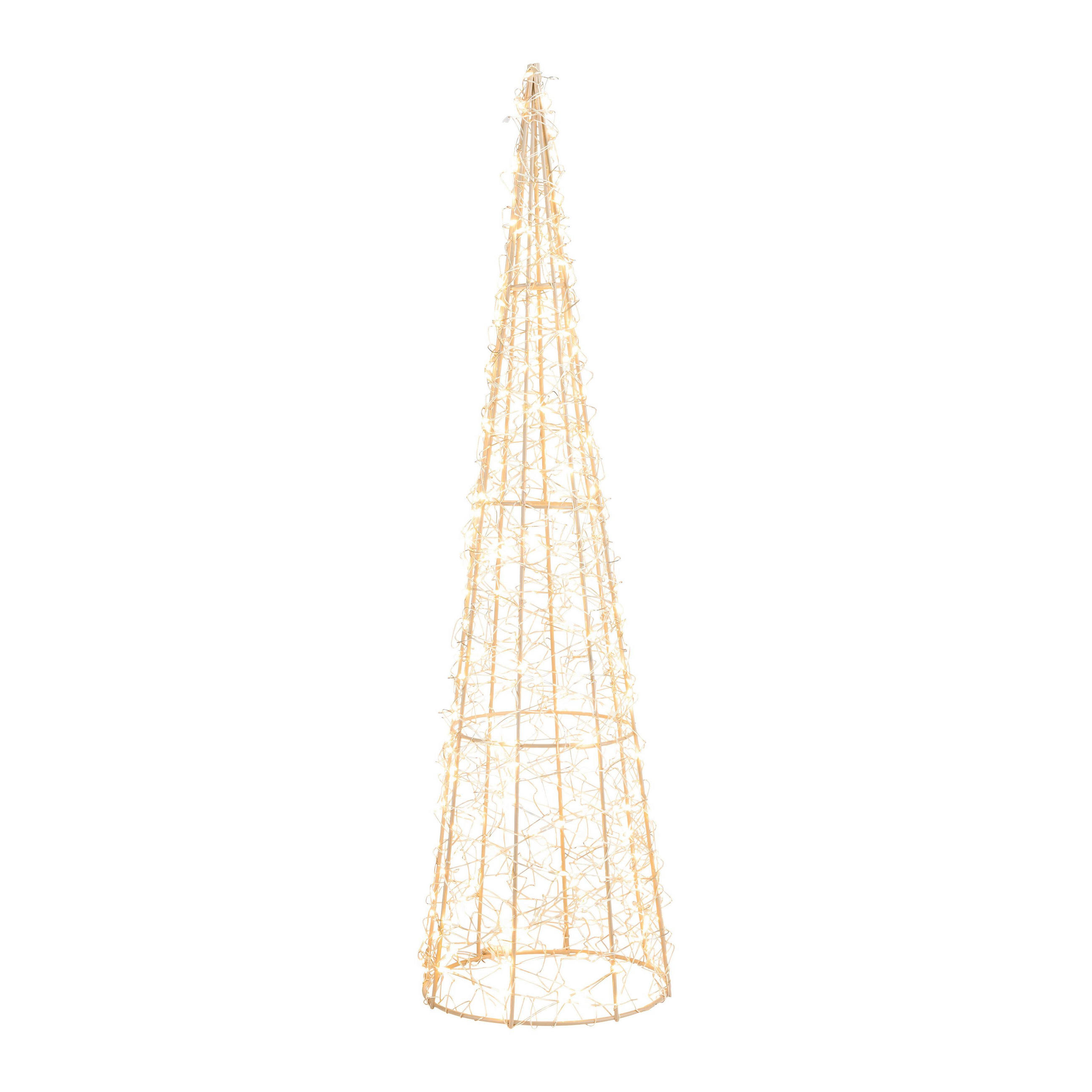 DEKOWEIHNACHTSBAUM Natal Taupe/Goldfarben - Transparent, Metall (80cm)