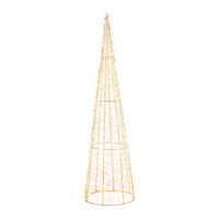DEKOWEIHNACHTSBAUM Natal Taupe/Goldfarben - Transparent, Metall (80cm)
