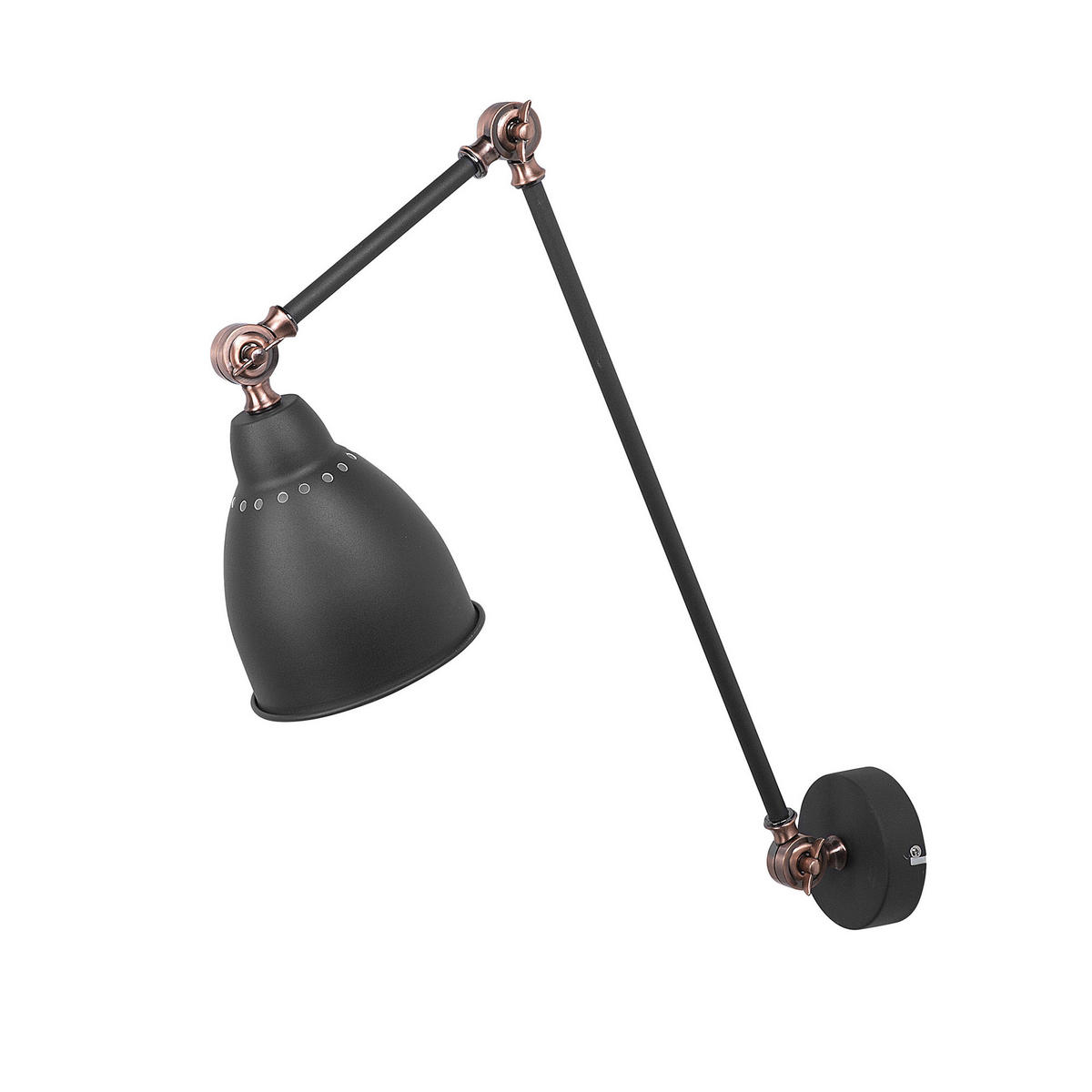 WANDLEUCHTE Mississippi 49/14/23 cm - Grau, Metall (14/44/78cm) - Beliani