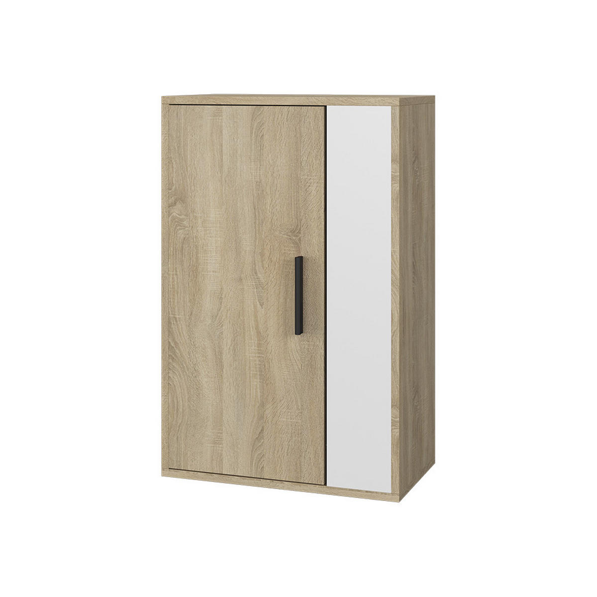 NÁSTĚNNÁ POLICE Berno Sonoma/bílá - bílá/Sonoma dub, kompozitní dřevo (50.1/78.4/28.3cm) - Vicco