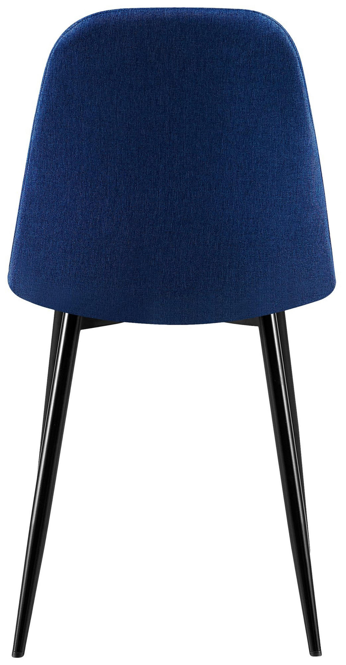 STUHL 4er Set Stoff Blau - Blau/Schwarz, Textil/Metall (44/88/54cm) - CLP