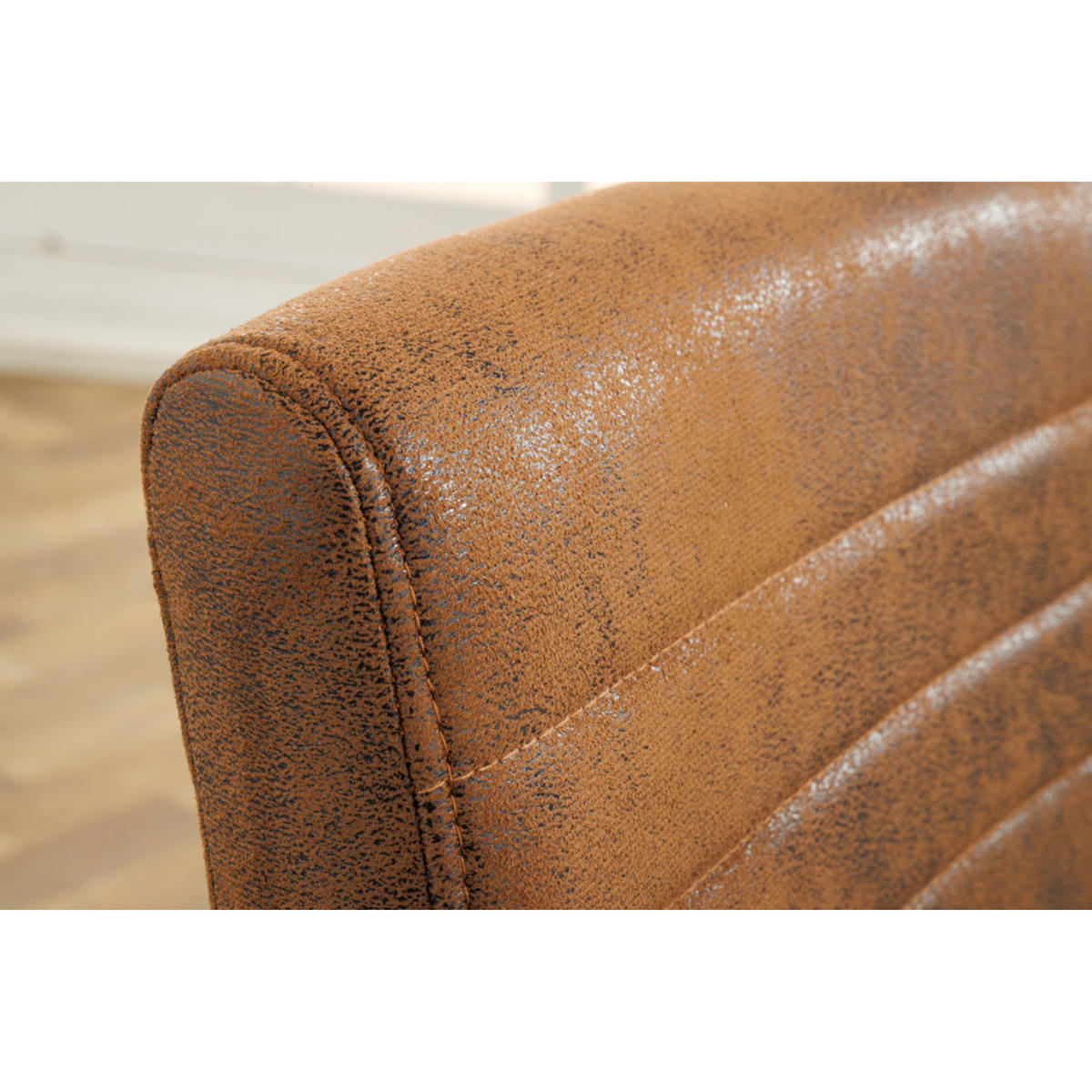 STUHL LOFT Microfaser Braun - Braun, Textil/Metall (54/91/55cm) - riess-ambiente