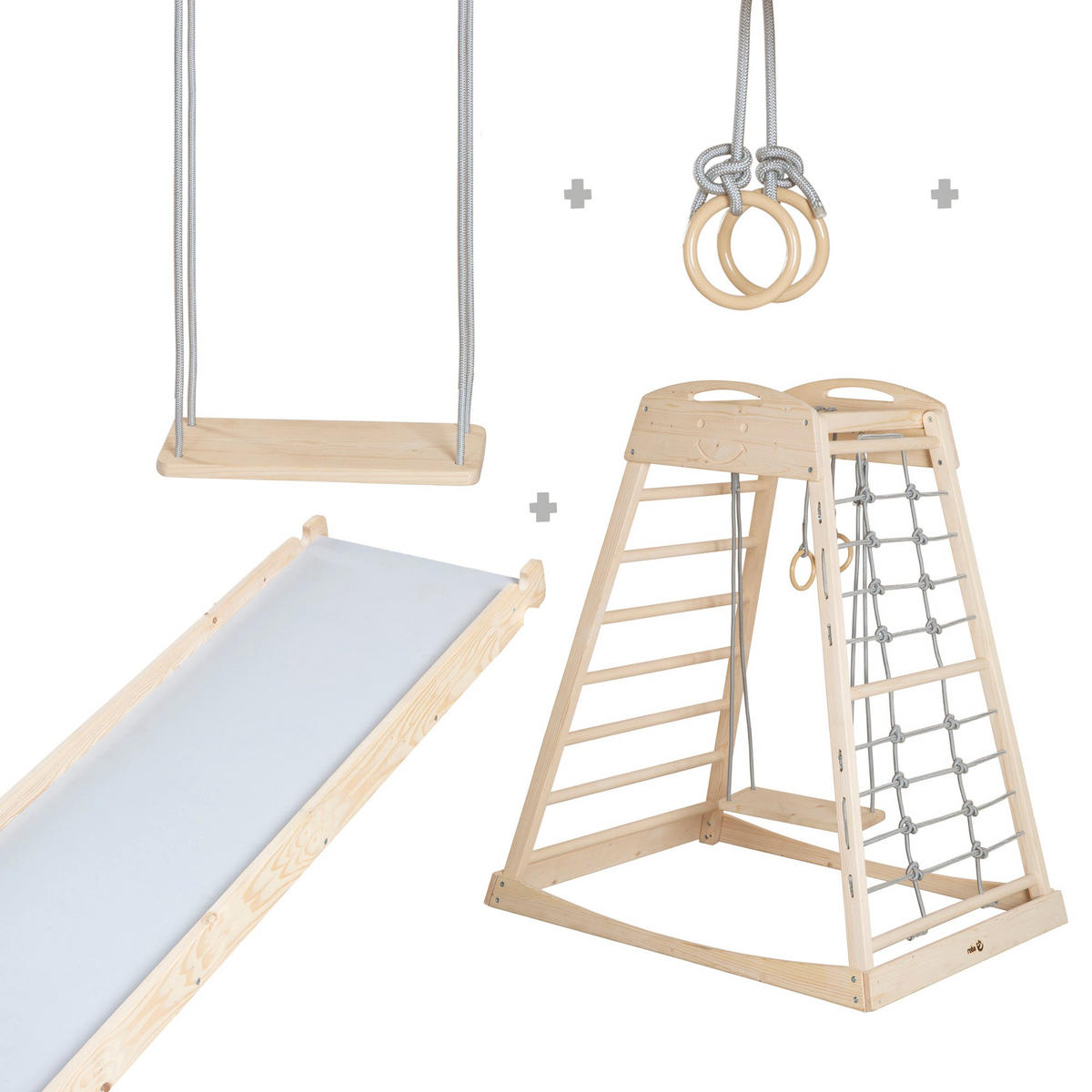 SPIELTURM Montessori - Naturfarben, Holz (83/127.5/110.5cm) - Roba