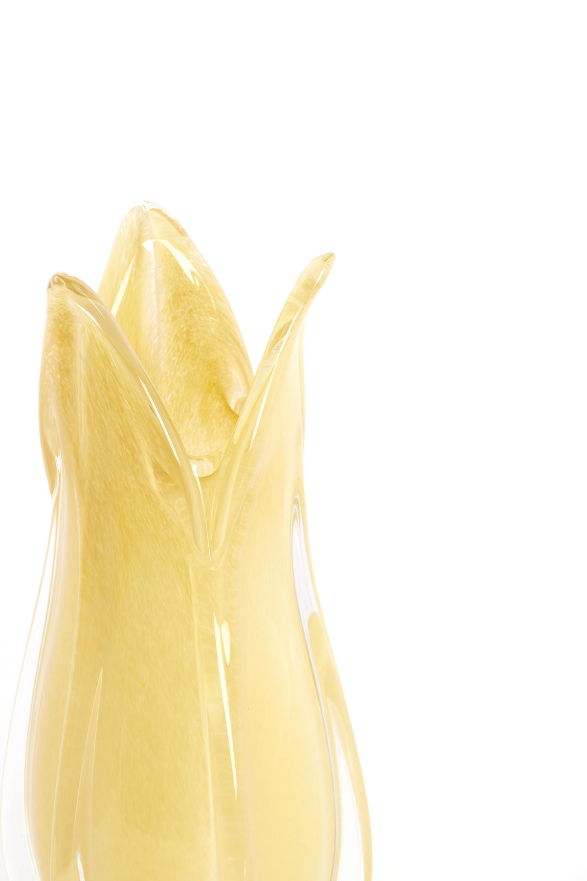 VAZE Evina Weiß 14/14/28 cm - Weiß, Glas (28cm) - Light & Living