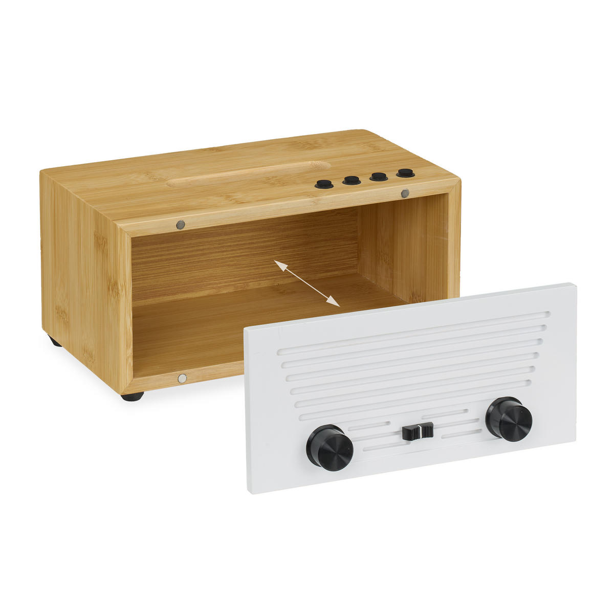 KOSMETIKTÜCHERBOX - Multicolor, Holz/Holzwerkstoff (16/24.5/12cm) - Relaxdays