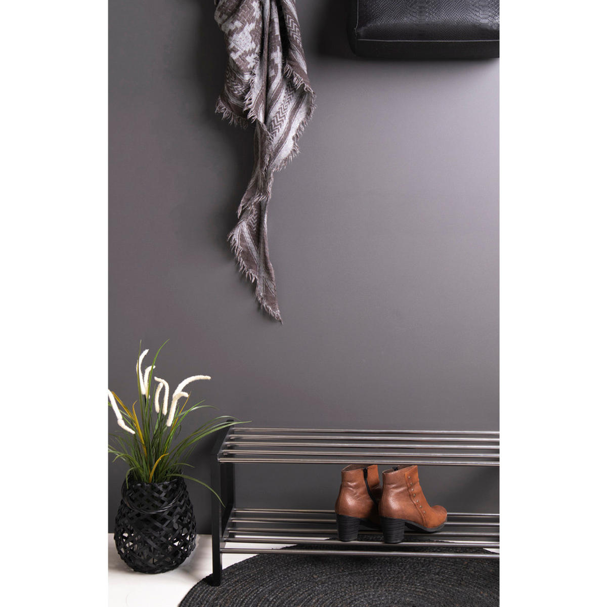 SCHUHREGAL schwarz - Schwarz, Holzwerkstoff (78/32/34cm) - ebuy24