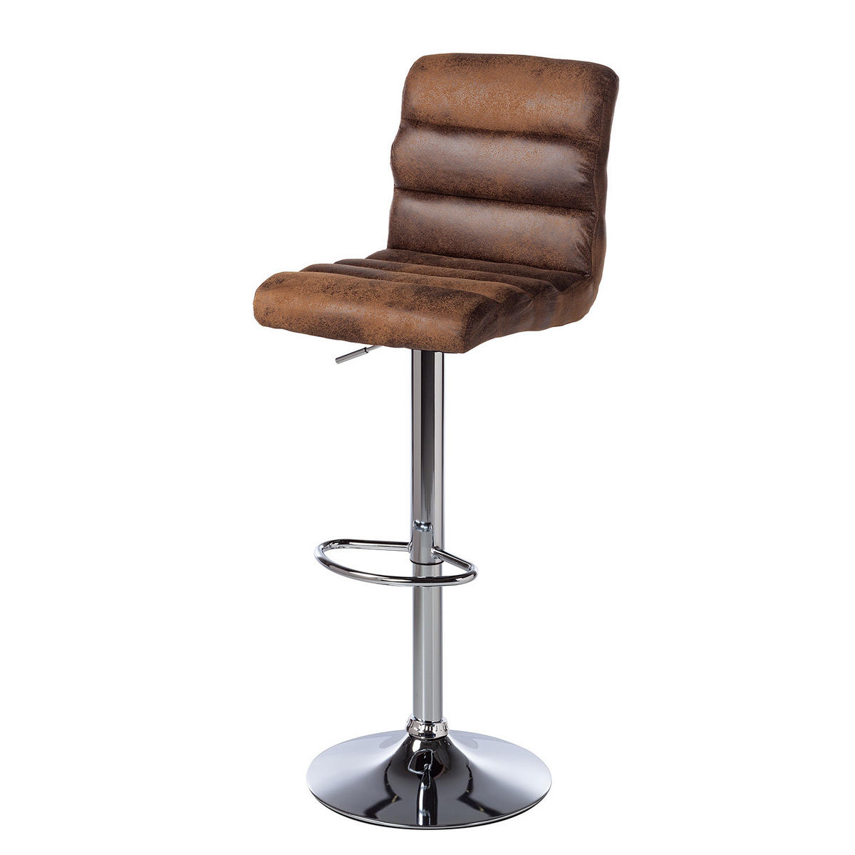 BARSTUHL - Kunstleder / Metall - Braun, Kunststoff/Metall (42/98/51cm) - home24