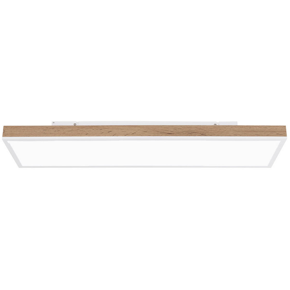 LED DECKENLEUCHTE Holzoptik Braun - Braun, Metall (80/20/7.8cm) - Globo Lighting