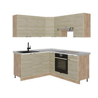 ROHOVÁ KUCHYŇA Fame-Line, Dubový panel/Dub Goldkraft, 190 x 160 cm, AP Marble - farba duba/dub medový, kompozitné drevo (190/206.8/60cm) - Vicco