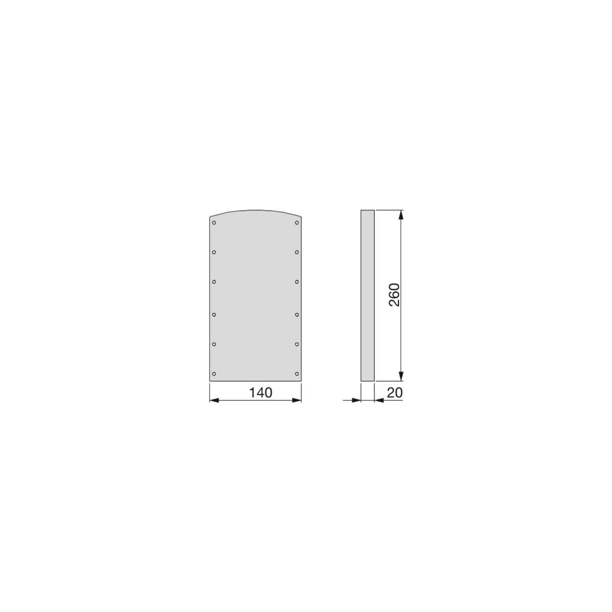 KLEIDERBÜGEL-SEITENVERLÄNGERUNGSSET für Hang Schrankaufhänger, Kunststoff, Grau metallic - Silberfarben, Kunststoff (15.5/5/27.5cm) - EMUCA