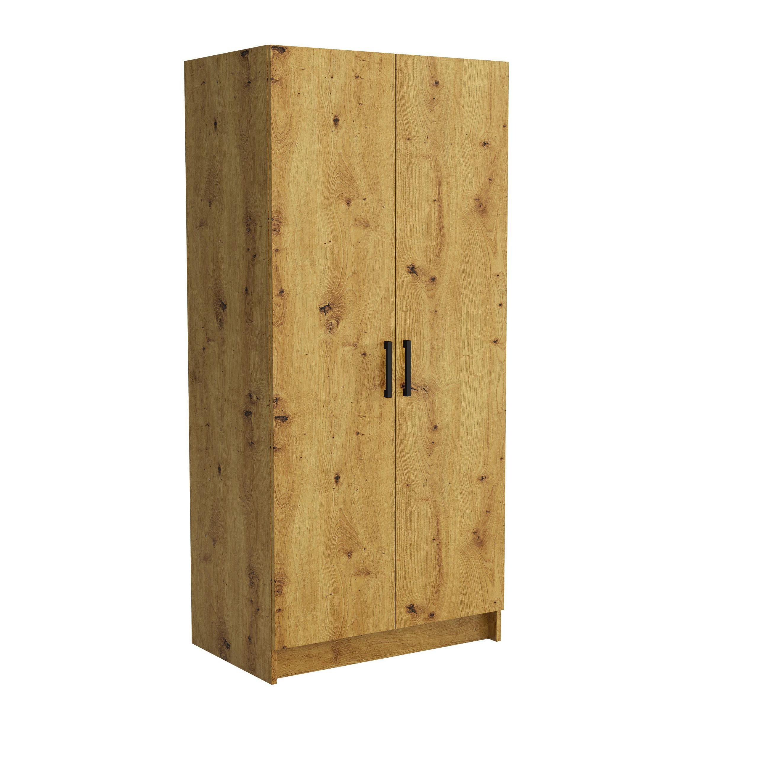 Masseno Drehtürenschrank Eiche Artisan 81x177x52 cm