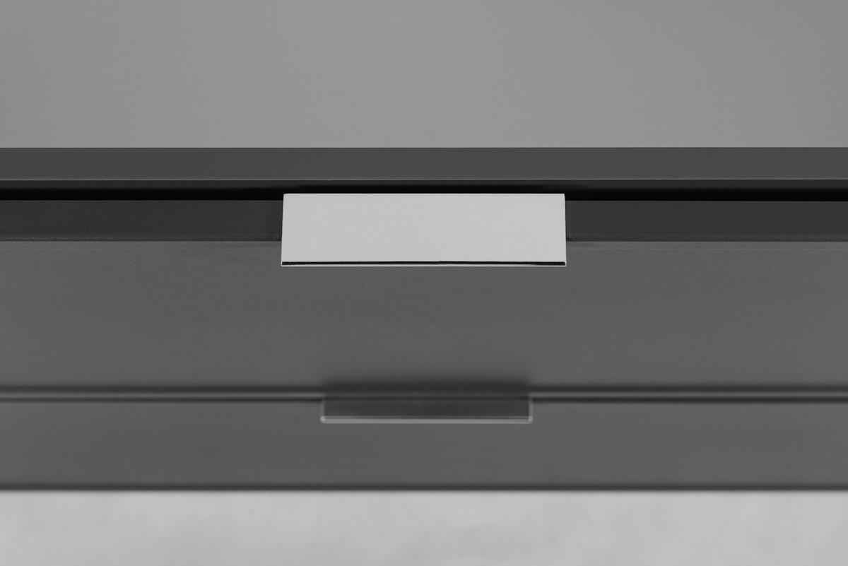 WASCHBECKUNTERSCHRANK SLIM 140cm mit Arbeitsplatte Eik Craft Schwarz - Eichefarben/Schwarz, Holzwerkstoff (140/57/46cm) - Rodan