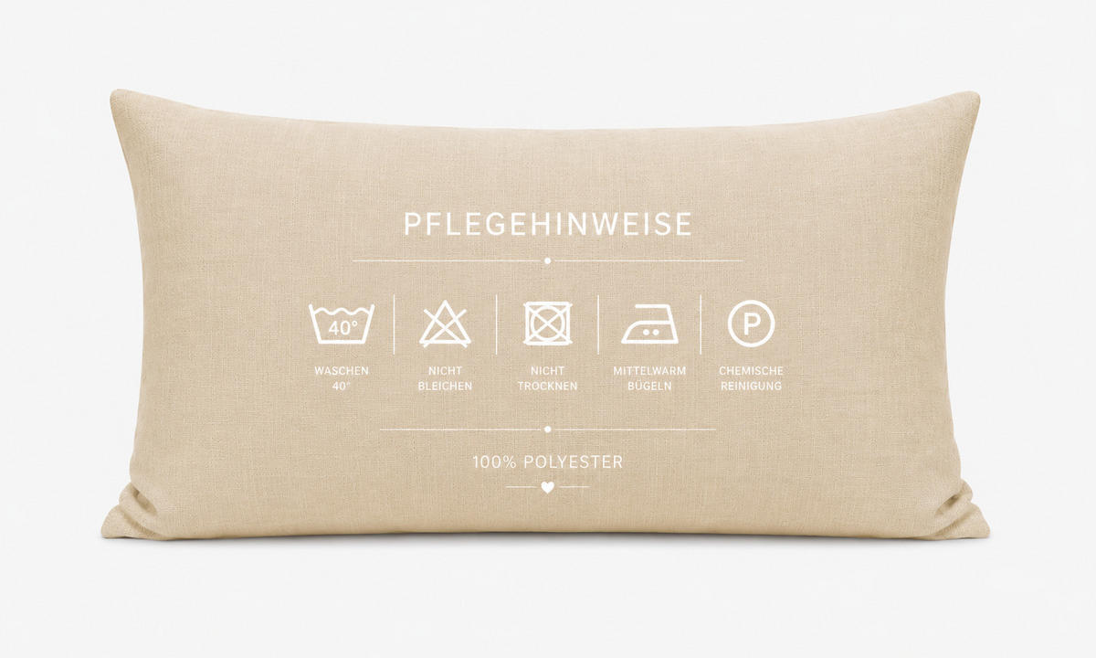 KISSENBEZUG Leinenoptik 30/50 cm Ecru - Ecru, Textil (30/50cm) - TiborTex