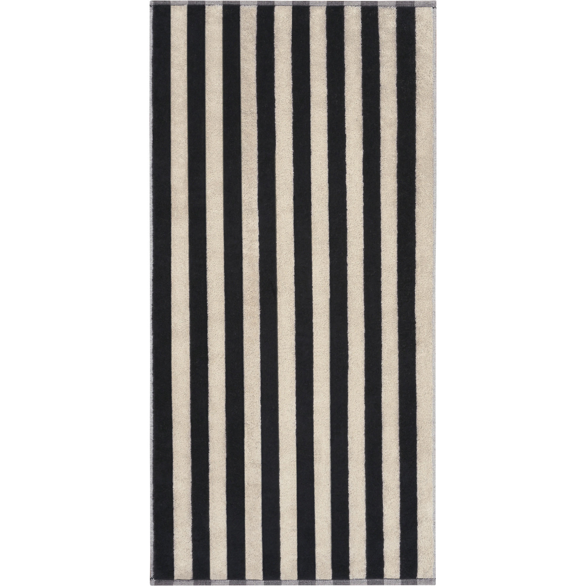 HANDTÜCHER BOLD STREIFEN 6277 SCHWARZ/BEIGE - 93 - Schwarz, Textil (50/100cm) - Cawoe
