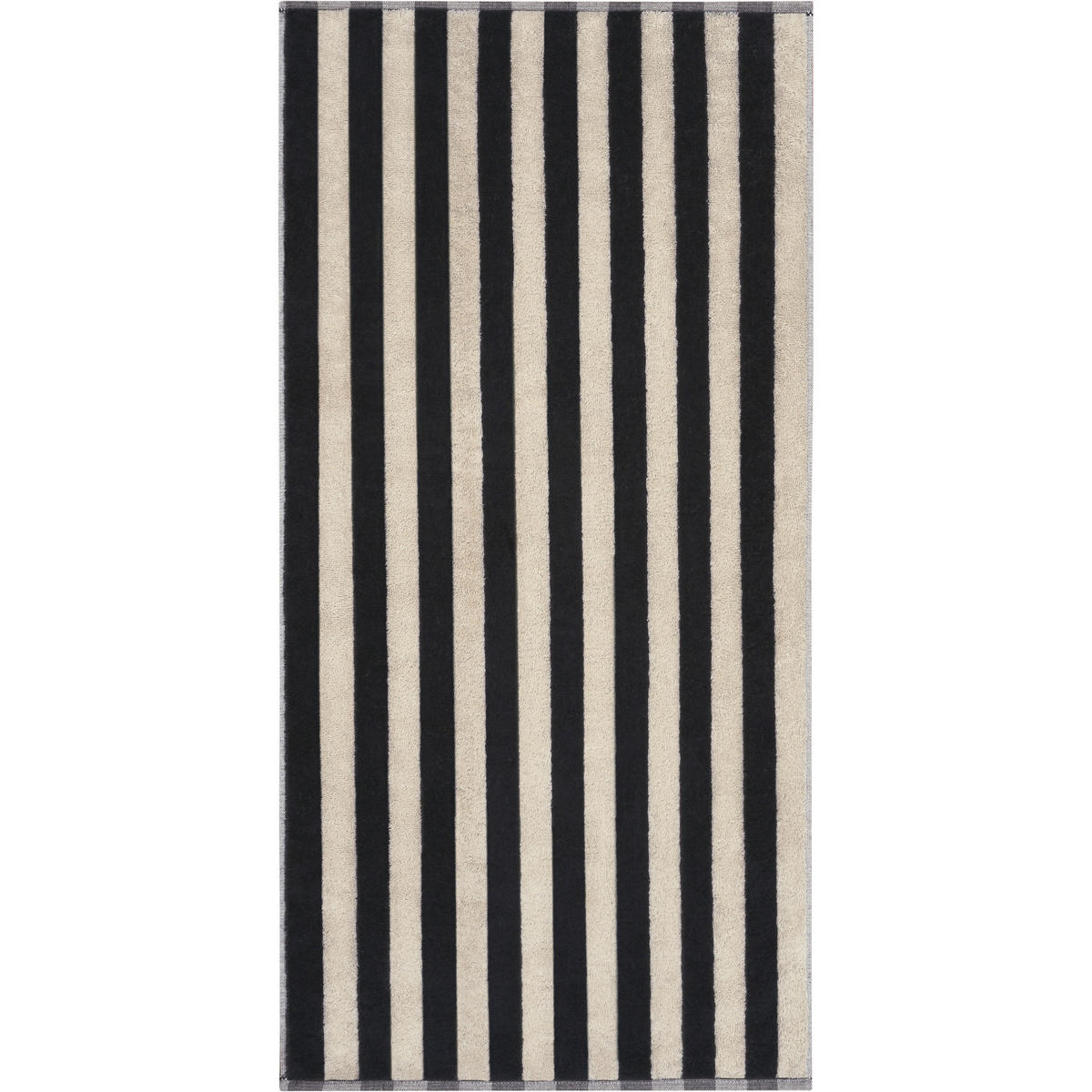 HANDTÜCHER BOLD STREIFEN 6277 SCHWARZ/BEIGE - 93 - Schwarz, Textil (50/100cm) - Cawoe