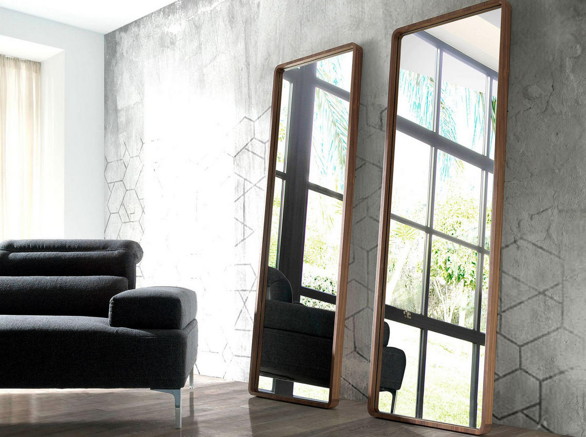 WANDSPIEGEL Wandspiegel Rechteckig Walnuss 60/190/7 cm - Walnussfarben, Holz (60/7/190cm) - ANGEL CERDA