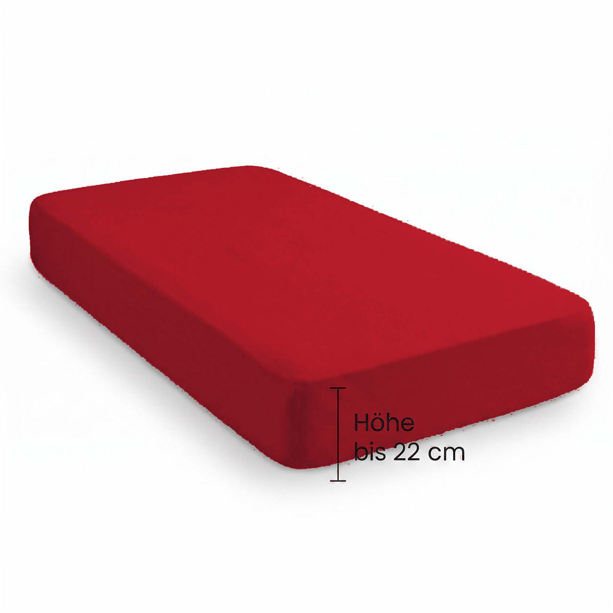 SPANNBETTTUCH Premium Biber rot, 90x190 cm - 100x200 cm - Rot, Textil (100/200cm) - biberna