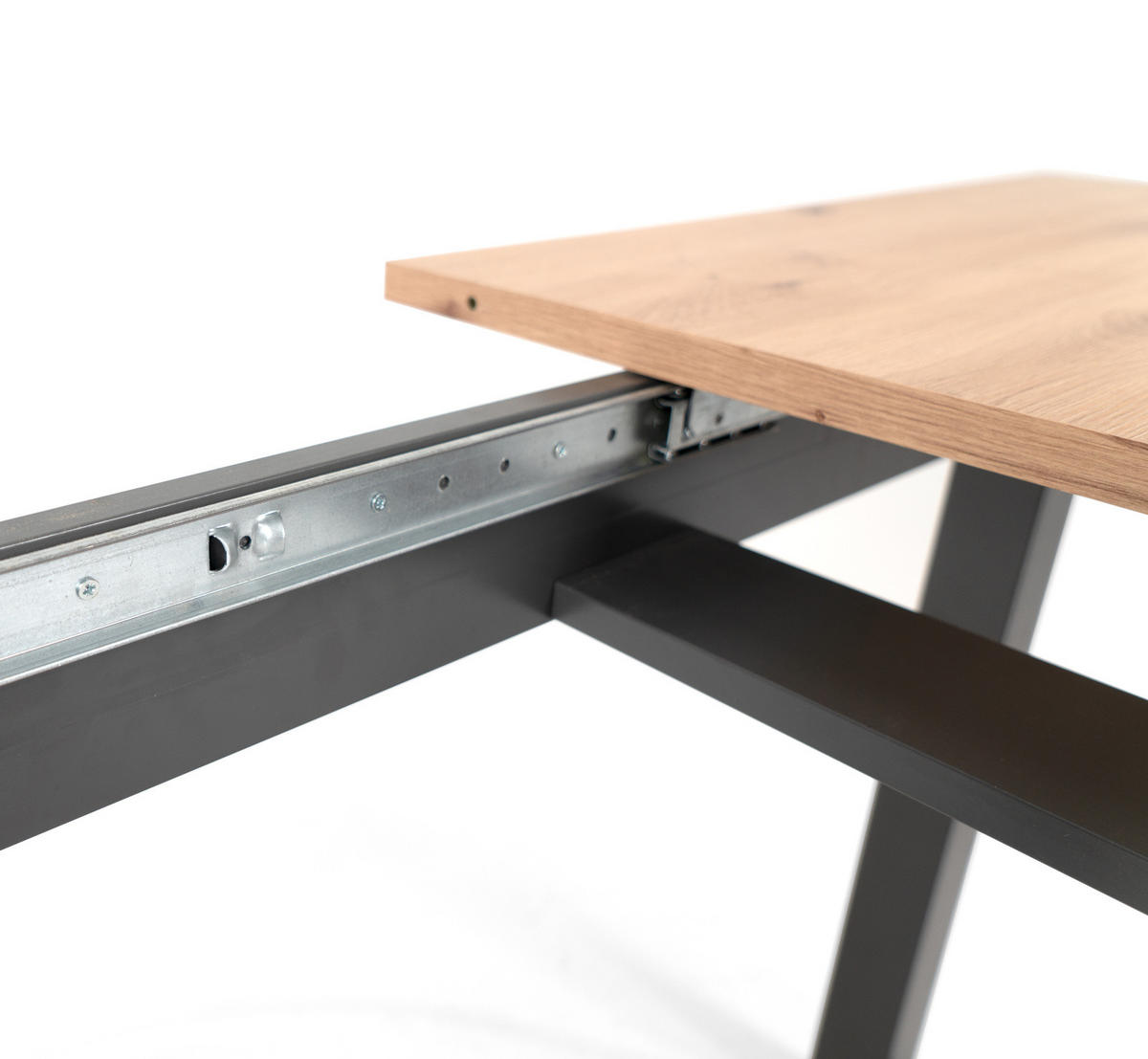 ESSTISCH Sonoma Eiche, Anthrazit Industrial, 160 - 200 cm, Küchentisch ausziehbar bis 8 Personen - Anthrazit/Sonoma Eiche, Holzwerkstoff (90/160/75cm) - Furn.Design
