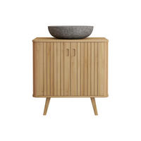 EINZELWASCHTISCH - 80 cm x 55 cm - holz - naturfarben hell Wamena - Naturfarben, Holz (80/80/55cm) - Vente-Unique