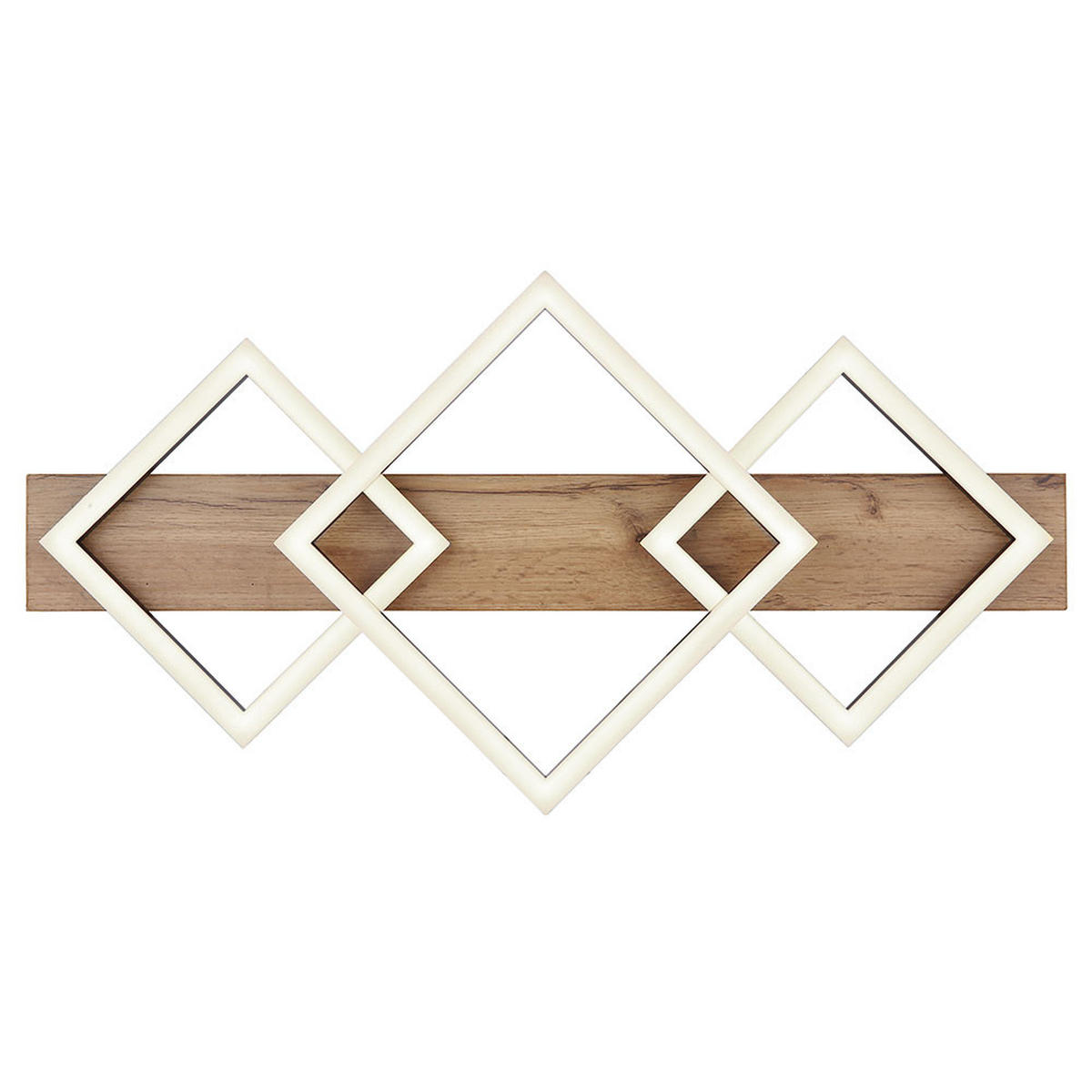 LED DECKENLEUCHTE Metall Schwarz Holzoptik - Schwarz, Metall (61/31/8.5cm) - Globo Lighting