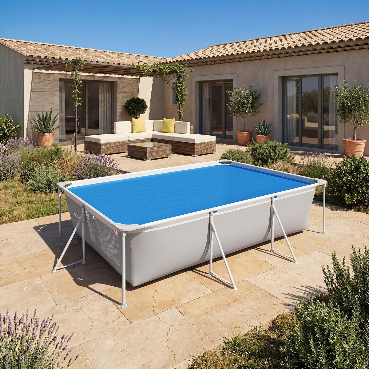POOL-SOLARFOLIE , 200 x 300 cm, blau - Blau, Kunststoff (300/200cm) - tectake