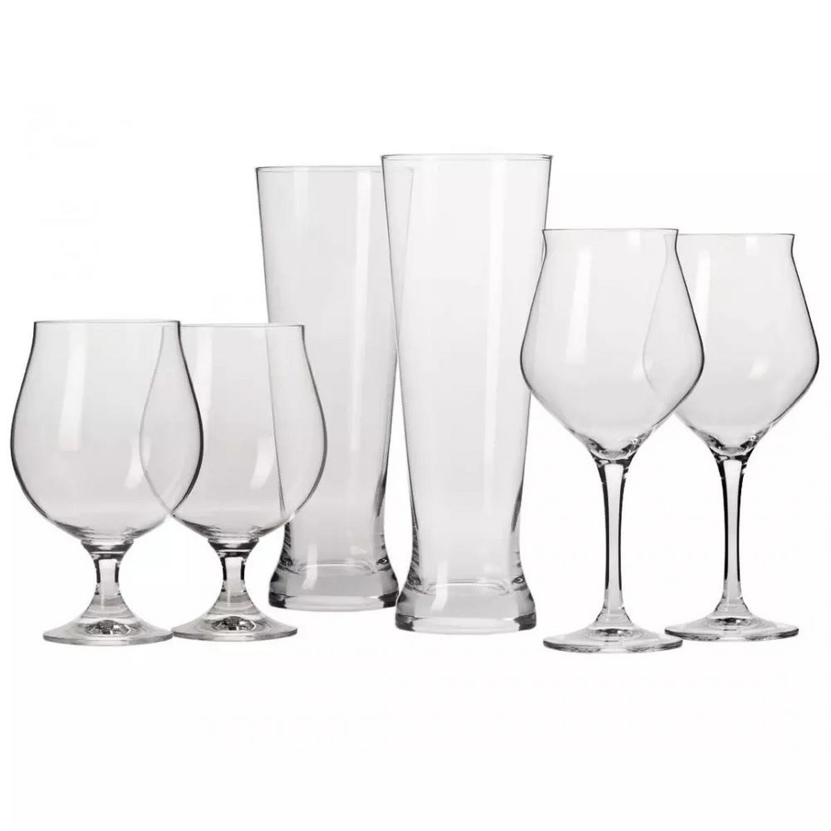 BIERGLÄSER SET, 6er-Set, 420 ml, 500 ml - Transparent, Glas (0.5L) - Krosno Glass