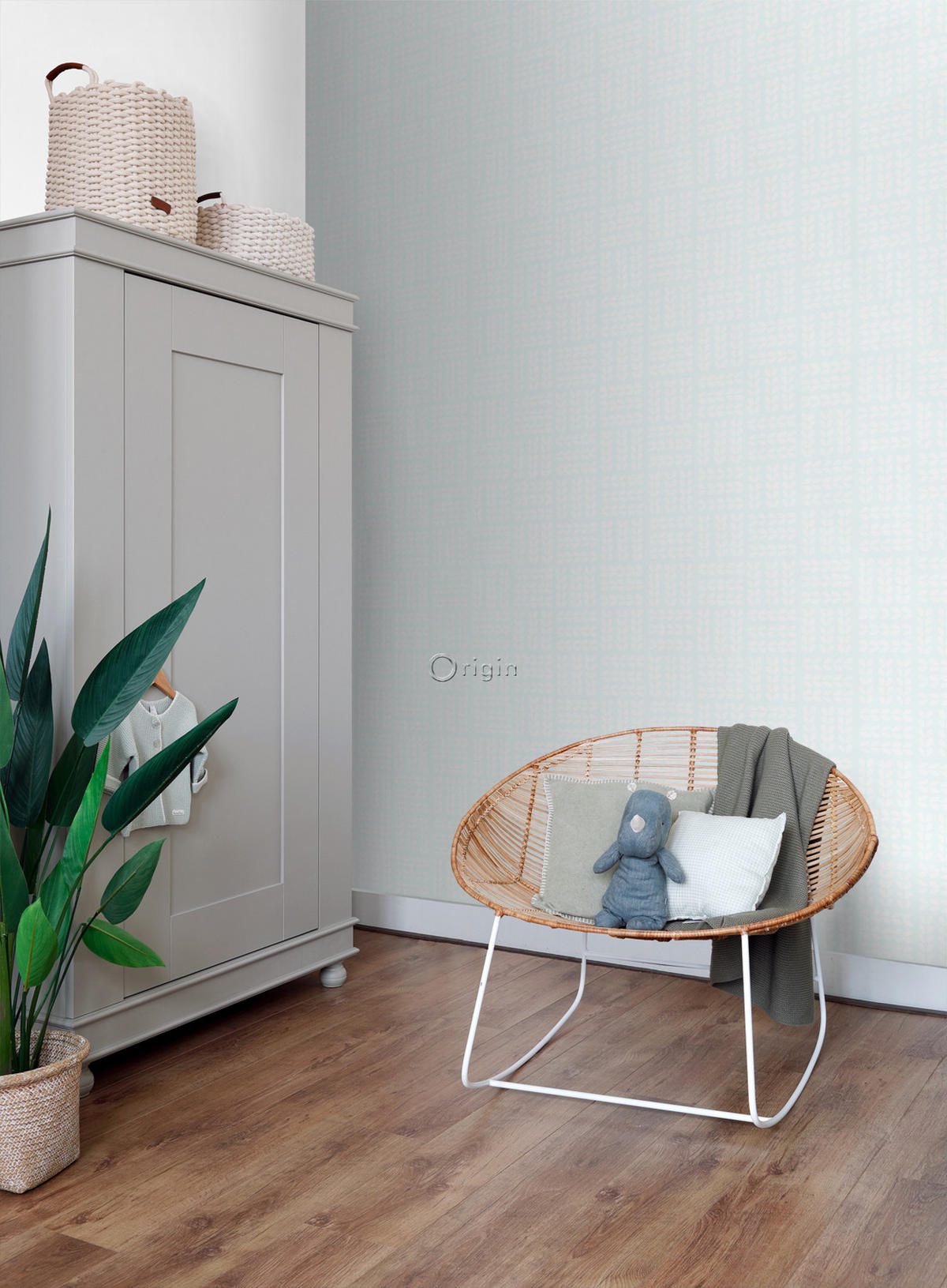 TAPETE Blätter 53 cm x 10.05 m - Grün, Papier (53/1000cm) - Origin Wallcoverings