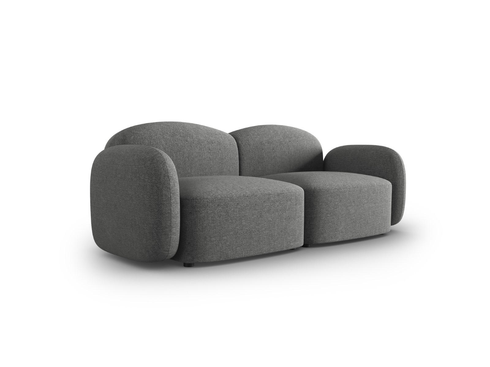 SOFA Blair aus Chenille-Stoff dunkelgrau mischung 2 Sitzplätze - Dunkelgrau, Textil (87/80/194cm) - Micadoni