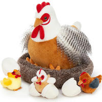 STOFFTIER 8-teiliges Set Huhn mit Küken und Eiern 35 cm - Multicolor, Textil (30/35cm)