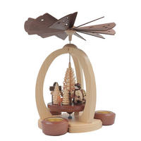 TISCH-PYRAMIDE Waldleute 27/27/30 cm - Multicolor, Holz (0.1/30/0.1cm)