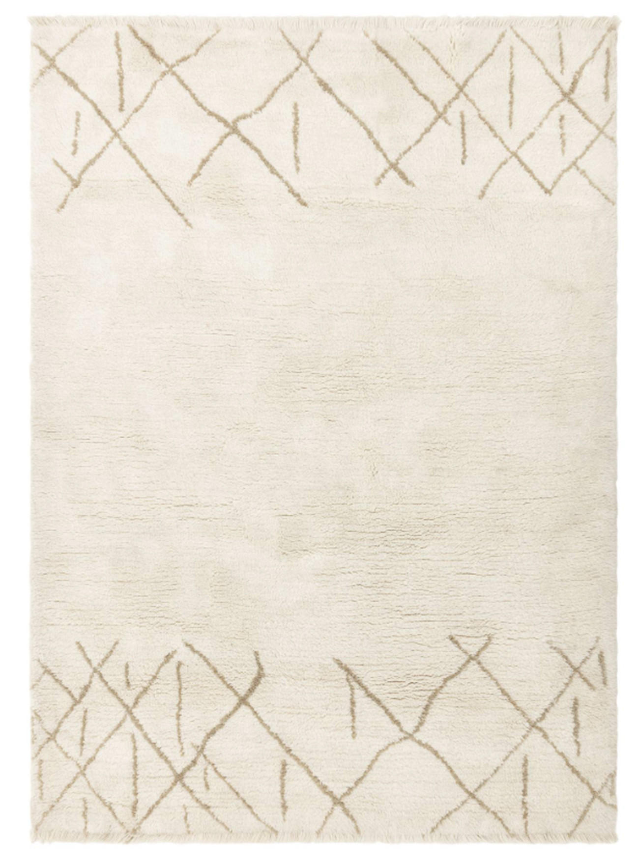 TEPPICH handgetuftet Berber Wolle HATCH Beige 200x290 cm - Beige, Naturmaterialien (200/290cm) - Novatrend