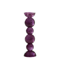 KERZENHALTER Itinga Violett Ø9,5/34 cm - Lila, Glas (9.5/34/9.5cm) - Light & Living