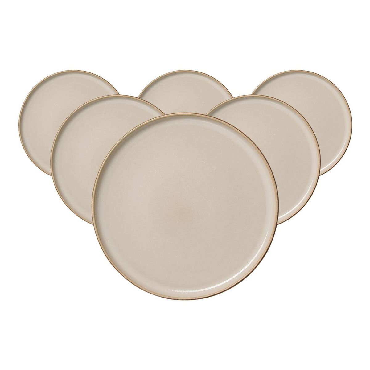 DESSERTTELLER Olivia beige ø 21 cm 6er Set - Beige, Keramik (21cm) - Ritzenhoff Breker