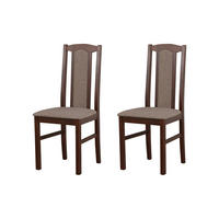 ESSZIMMERSTUHL - Set 2x Bos 7 nussbaum, hygge 20 - Nussbaumfarben/Braun, Holz (43/96/40cm) - Leaf Design