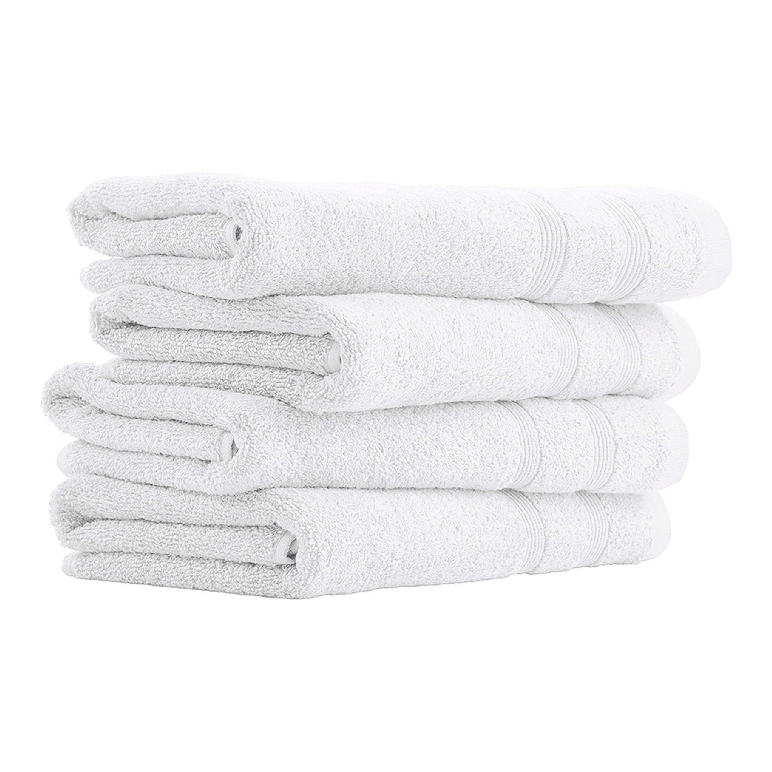 HANDTUCHSET Brooklyn - 4-teilig - 50x100cm - Weiß - Weiß, Textil (50/100cm) - Uncover by Schiesser