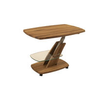 FUNKTIONSTISCH Catalina höhenverstellbar 90 x 60 x 47-64 Couchtisch Massivholz Wildeiche - Braun, Holz (90/60/47cm) - 58aufmkessel